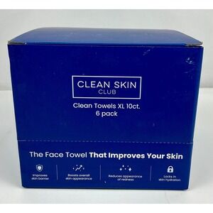 Clean Skin Club Clean Towels XL 10ct 6 Pack Dermatologist Approved Face Towels